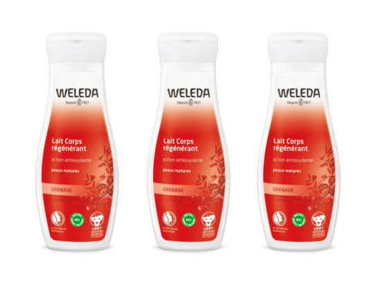 [ヴェレダ] ざくろ ボディミルク 200ml 3本セット   [WELEDA] LE LAIT CORPS REGENERANT A LA GRENADE 200ml