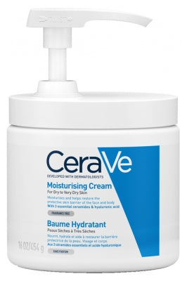 【セラヴィ】モイスチャライジング　クリーム　454ml　ポンプ付き 【CeraVe】 MOISTURISING CREAM WITH POMP