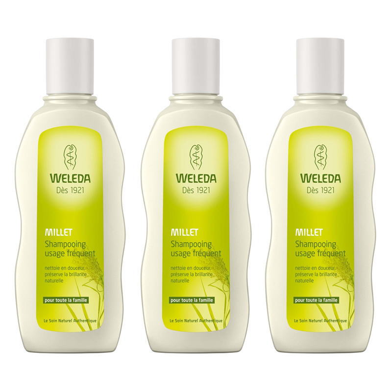 [ヴェレダ] ディリーシャンプー ミレ 190ml 3本セット [WELEDA] SHAMPOOING USAGE FREQUENT AU MILLET190ml 3pc