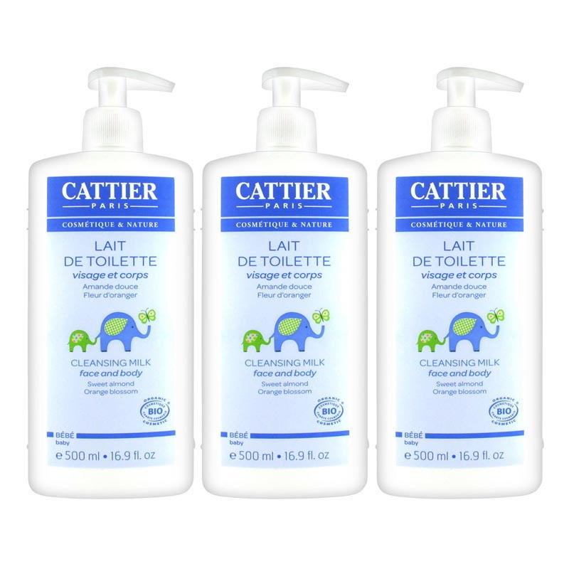 [カティエ]- ベベ クレンジングミルク お得サイズ 500ml 3本セット [CATTIER] BEBE LAIT DE TOILETTE 500ml 3pc