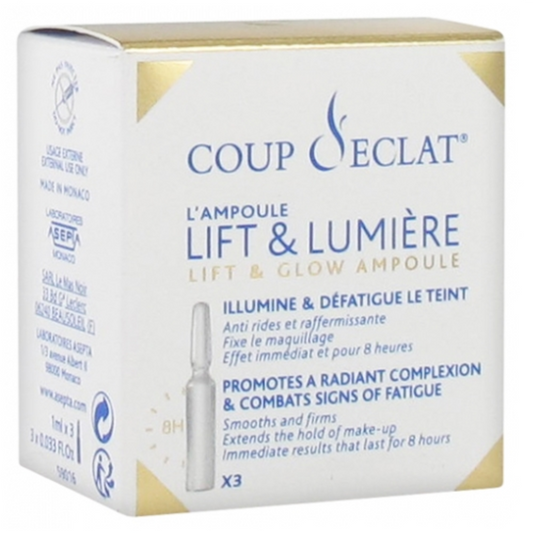 [クップ・ド・エクラ] ビュティー　リフティング　アンプル　1ｍｌ　x3アンプル -[COUP D'ECLAT] AMPOULE LIFT ET LUMIERE 1ML x3 AMPOULE