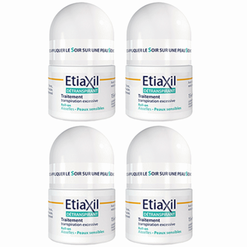 [エティアキシル]デトランスピラン　敏感肌用 15ml 4個セット [ETIAXIL]DETRANSPIRANT PEAUX SENSIBLE 15ml 4pc