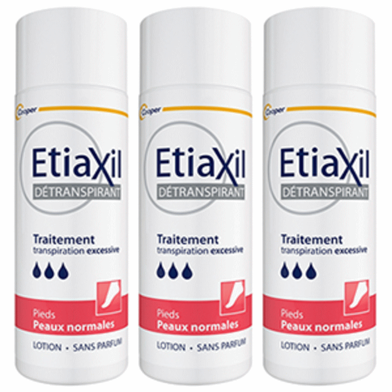 [エティアキシル]トリートメント　デトランスピラン　ローション　足用　ノーマル肌用 100ml　3個セット [ETIAXIL]TRAITEMENT DETRANSPIRANT LOTION PIEDS PEUX NORMAL 3pc