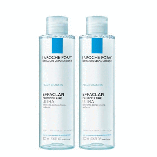 [ラロッシュポゼ]エファクラ クレンジング ウォーター 200ml　2本セット [LA ROCHE POSAY]EFFACLAR EAU MICELLAIRE ULTRA PURIFIANTE PEAUX GRASSES ET SENSIBLES  2pc 脂性肌、敏感肌