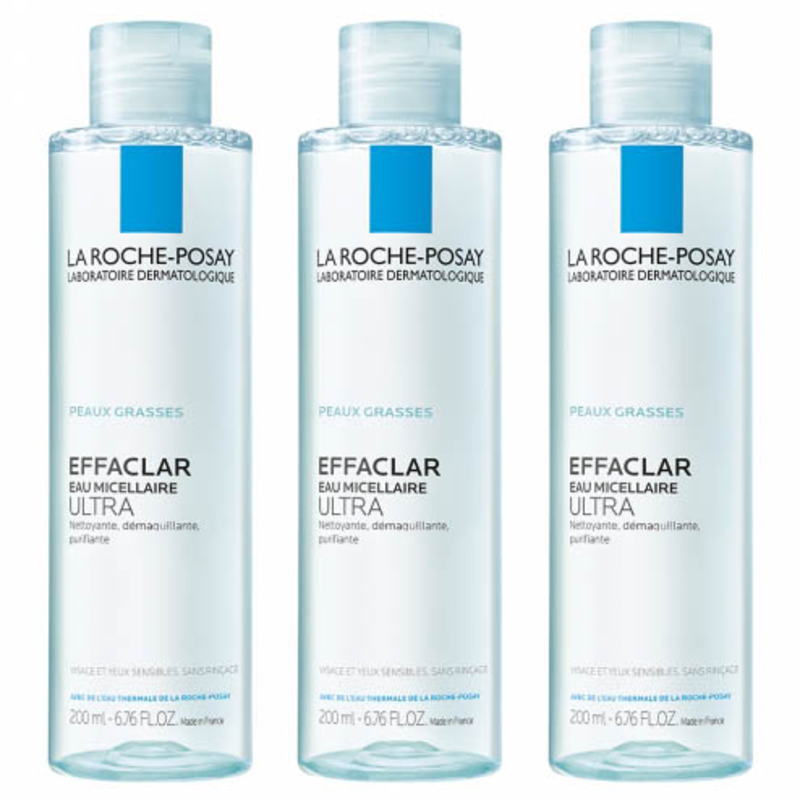 [ラロッシュポゼ] エファクラ クレンジング ウォーター 200ml 3本セット -[LA ROCHE POSAY] EFFACLAR EAU MICELLAIRE ULTRA PURIFIANTE PEAUX GRASSES ET SENSIBLES 3pc