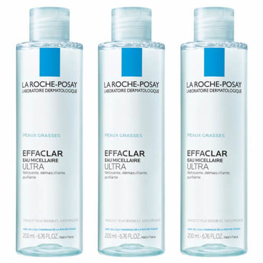 [ラロッシュポゼ] エファクラ クレンジング ウォーター 200ml 3本セット -[LA ROCHE POSAY] EFFACLAR EAU MICELLAIRE ULTRA PURIFIANTE PEAUX GRASSES ET SENSIBLES 3pc