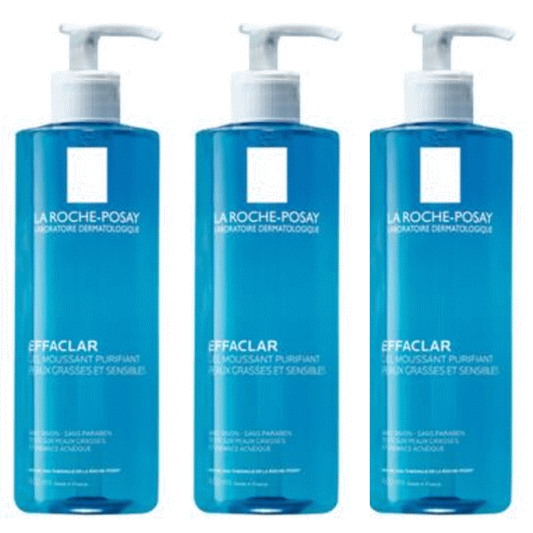 [ラロッシュポゼ] エファクラ　ジェルムッサン　400ｍl お徳用 3本セット [LA ROCHE POSAY]EFFACLAR GEL MOUSSANT PURIFIANT SANS SAVON 400ｍl 3pc 脂性肌、混合肌