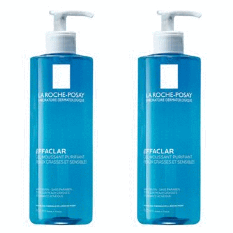 [ラロッシュポゼ] エファクラ　ジェルムッサン 400ｍl お徳用　2本セット [LA ROCHE POSAY]EFFACLAR GEL MOUSSANT PURIFIANT SANS SAVON 400ml 脂性肌、混合肌