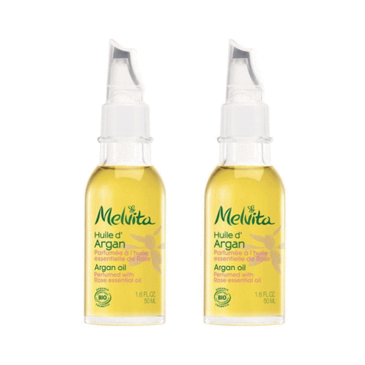 [MELVITA] HUILE D'ARGAN PARFUMEE A LA ROSE 50ml 2pc