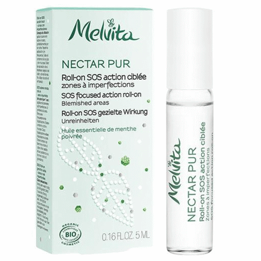 [メルヴィータ] オイルバランシング ロールオン 5ml (オイリー肌、トラブル肌SOS用)  [MELVITA]NECTAR PUR ROLL-ON PURIFIANT 5ml  脂性肌、混合肌