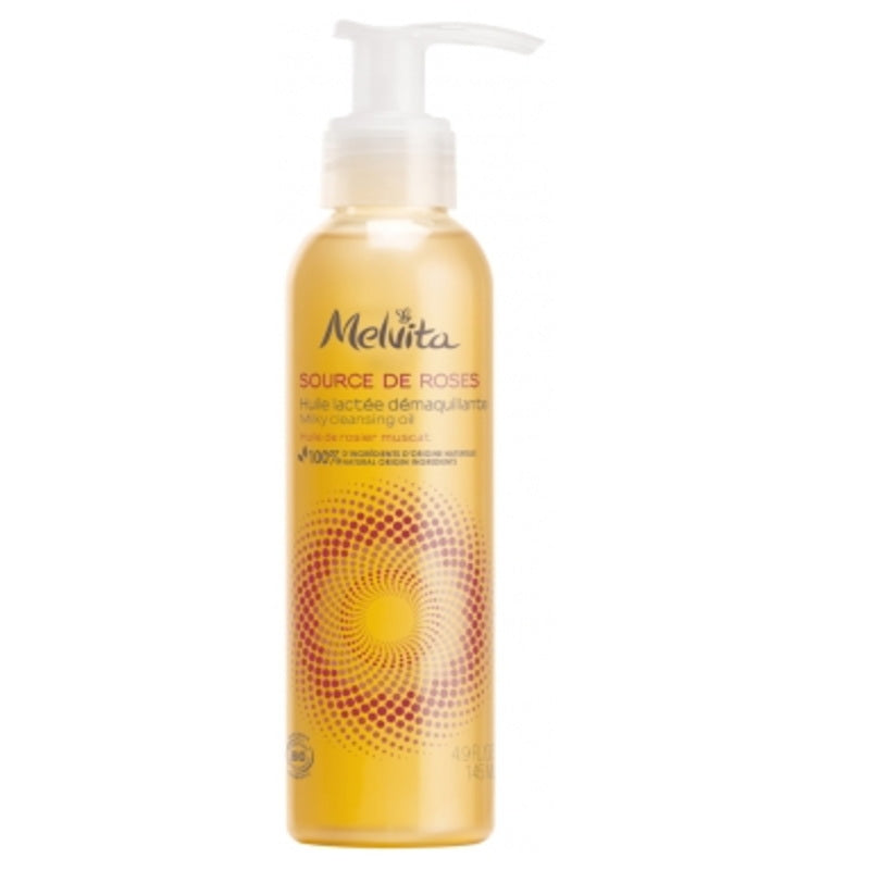 [メルヴィータ] ソースドローズ ミルキーメイクアップリムーバーオイル 145ml -[MELVITA] SOURCE DE ROSE HUILE LACTEE DEMAQUILLANTE 145ml