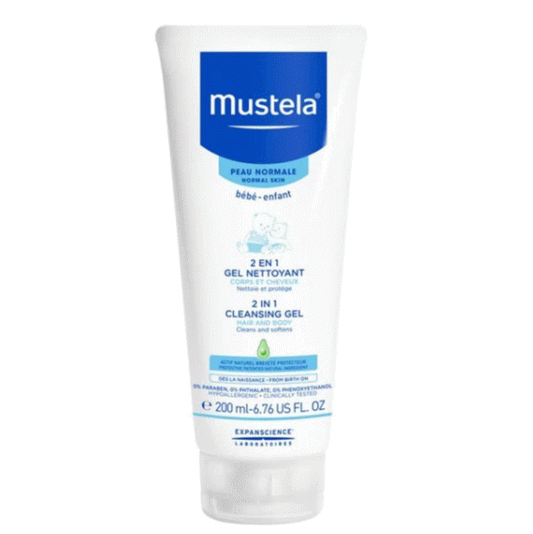 [ムステラ] 一石二鳥　クレンジングジェル 200ml（赤ちゃんノーマル肌用)  [MUSTELA] 2 EN 1 GEL NETTOYANT 200ml (PEAU NORMAL)