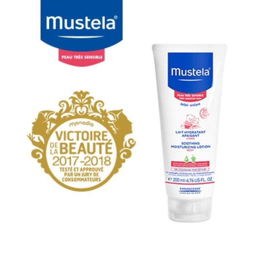 [ムステラ] スージングモイスチャライジング　ボディローション（超敏感肌用）200ml [MUSTELA] LAIT HYDRATANTE APAISANTE 200ml