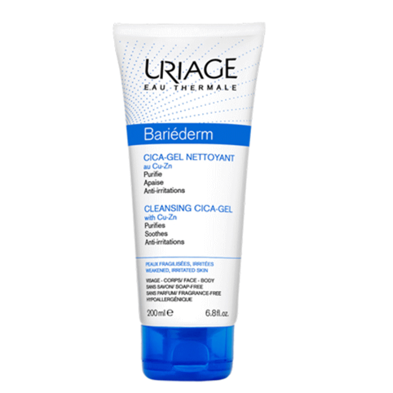 [ユリアージュ] バリエデルム　シカ　クレンジングジェル 200ml   [URIAGE] BARIEDERM CICA-GEL NETTOYANT VISAGE ET CORPS 200ml