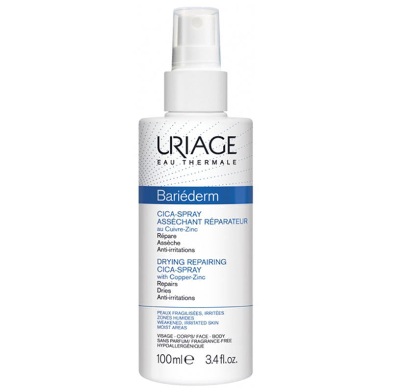 [ユリアージュ] バリエデルム CICA リペアスプレー 100ml -[URIAGE] BARIEDERM CICA SPRAY ASSECHANT REPARATEUR AU CU-ZN 100ml