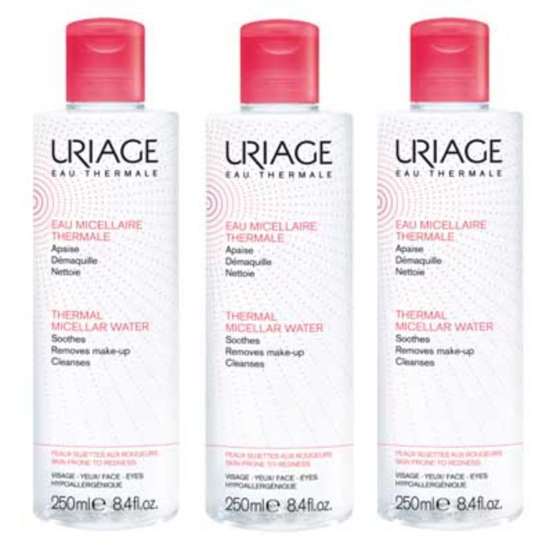 [ユリアージュ] サーマル クレンジングウォーター 敏感肌・赤み肌 250ml 3本セット [URIAGE] EAU MICELLAIRE THERMALE HYDRATANTE DEMAQUILLE NETTOIE 250ml PEAUX SENSIBLE ROUGEURS 3pc