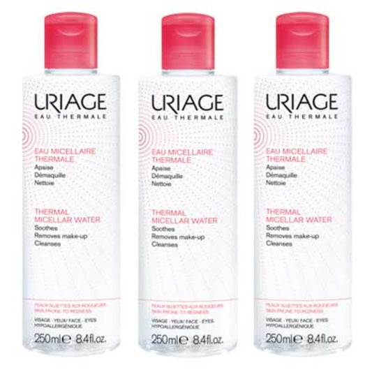 [ユリアージュ] サーマル クレンジングウォーター 敏感肌・赤み肌 250ml 3本セット [URIAGE] EAU MICELLAIRE THERMALE HYDRATANTE DEMAQUILLE NETTOIE 250ml PEAUX SENSIBLE ROUGEURS 3pc