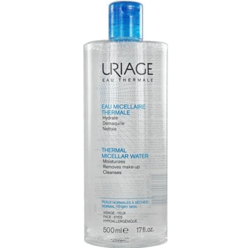 [ユリアージュ] サーマル クレンジングウォーター　普通肌、乾燥肌　500ml [URIAGE] EAU MICELLAIRE THERMALE HYDRATANTE DEMAQUILLE NETTOIE 500ml