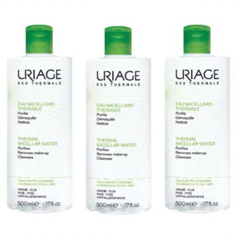 [ユリアージュ] サーマル クレンジングウォーター オイリー肌・混合肌 500ml 3本セット [URIAGE] EAU MICELLAIRE THERMALE HYDRATANTE DEMAQUILLE NETTOIE 500ml 3pc EAUX MIX GRASSE