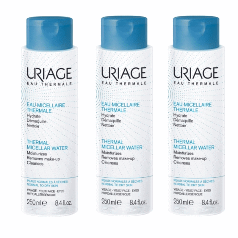 [URIAGE] EAU MICELLAIRE THERMALE HYDRATANTE DEMAQUILLE NETTOIRE 250ml 3pc