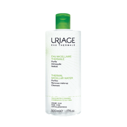 [ユリアージュ] サーマル クレンジングウォーター 脂性肌・混合肌　500ml 　[URIAGE] EAU MICELLAIRE THERMALE HYDRATE DEMAQUILLE NETTOIE 500ml　PEAUX MIX GRASSE