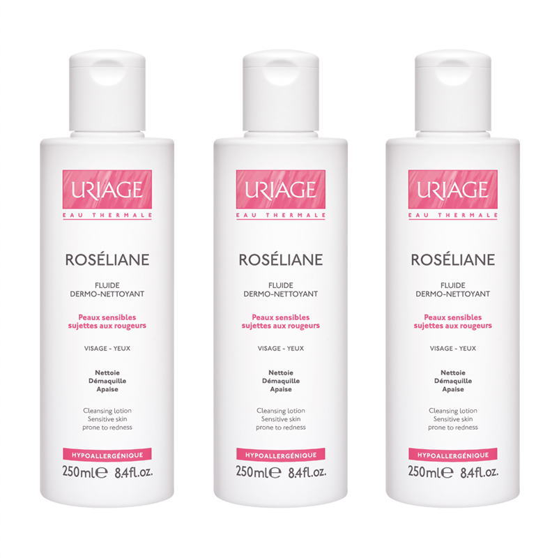 [ユリアージュ] ロゼリアーヌ クレンジングミルク250ml 3本セット -[URIAGE] ROSELIANE FLUIDE DERMO-NETTOYANT 250ml 3pc