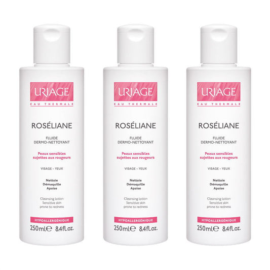 [ユリアージュ] ロゼリアーヌ クレンジングミルク250ml 3本セット -[URIAGE] ROSELIANE FLUIDE DERMO-NETTOYANT 250ml 3pc